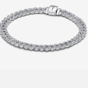 Authentic Pandora Pavé Cuban Chain Bracelet